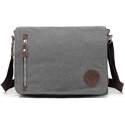 LOSMILE Men's Canvas Messenger Bag with Pockets Cover