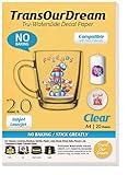 TransOurDream WaterSlide Decal Paper for Inkjet & Laserjet Printer (20 Sheets, A4 Size) Upgraded Water Slide Transfer Paper Clear Transparent Printable Waterslide Paper for Tumblers, Mugs(CA-WSl2-20)