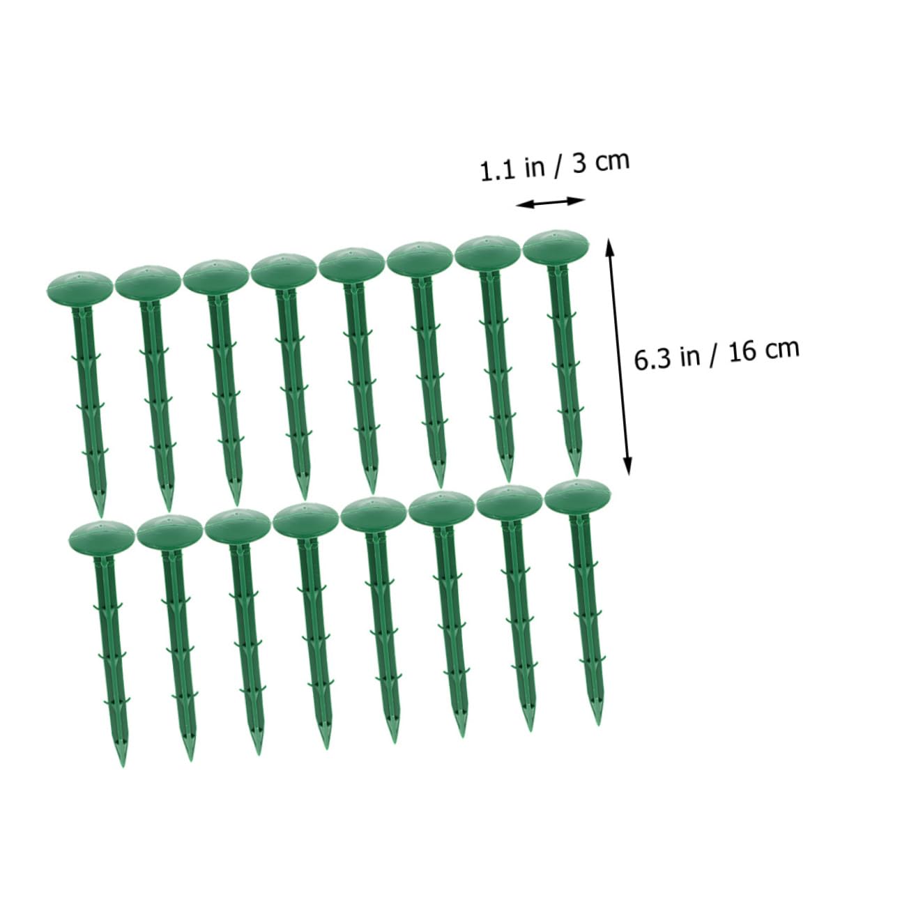 Piquets de Fixation au Verts 150 Pièces en Plastique pour Jardin