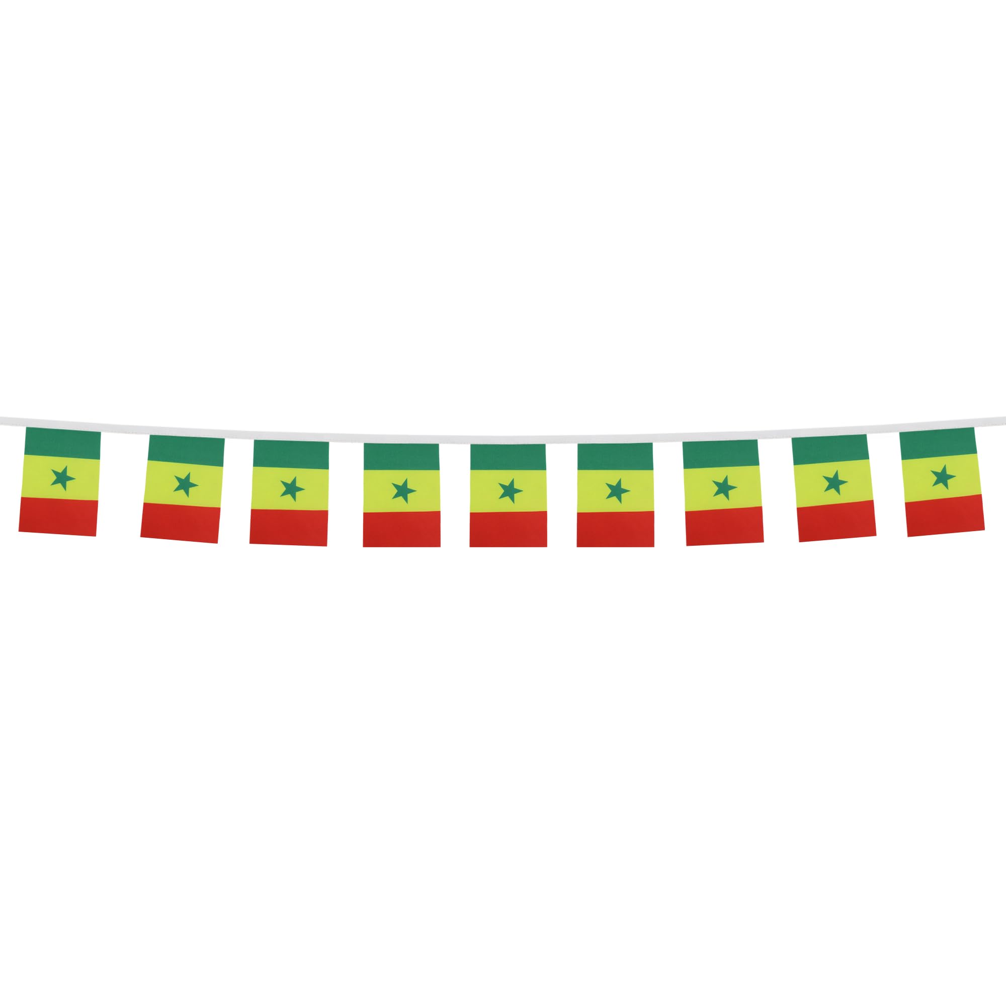 AZ FLAG Senegal Bunting Flag, 20 Ft Garland with 20 Small Senegalese Flags 8'' x 6'', 100% Polyester String Pennant, 6 meters — view 5