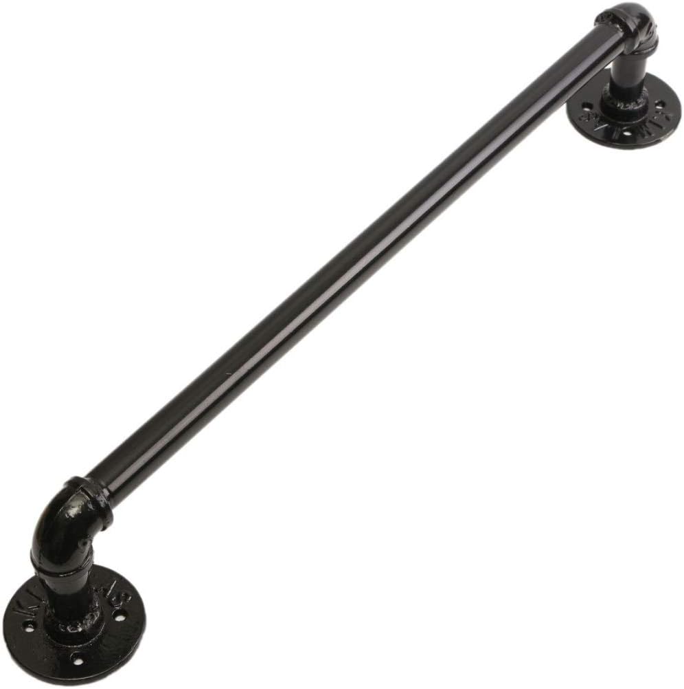 UKURO 23'' Towel Bar Rack Shower Bathroom Black Industrial