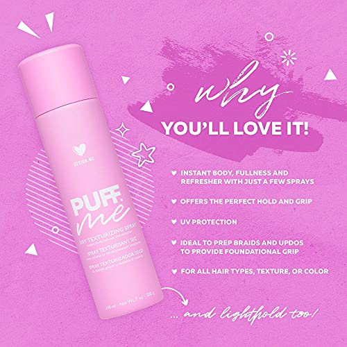 Puff.me Hair Volumizer Bundle By Designme | Volumizing Shampoo, Conditioner, Powder, & Dry Texture Spray For Hair | Sulfate Free Shampoo & Color Conditioner With Styling Powder & Hair Texture Spray #TOP5