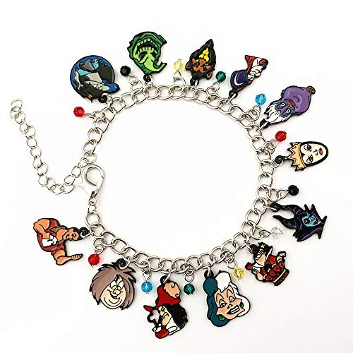 Ayjbdgr Cruella De Vil Princess Ursula Queen Of Hearts Evil Queen Malefcent Beauty The Beast Villain Halloween Horror Charm Bracelet Gifts For Women Girl #TOP3