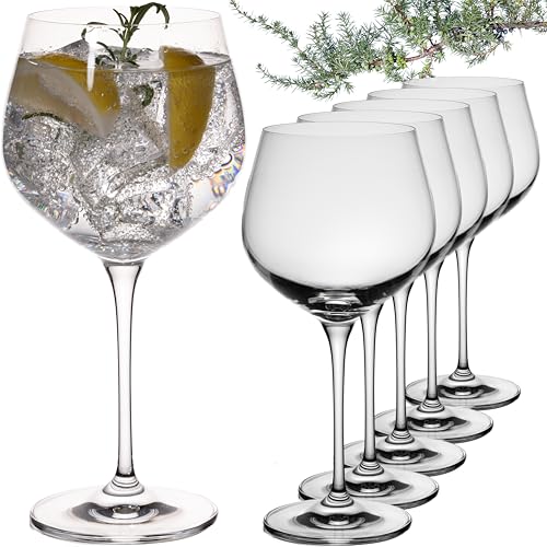 IMPERIAL glass Lot de 6 verres à gin Tonic - 570 ml - Verre bombé en verre cristalline - Passe au lave-vaisselle