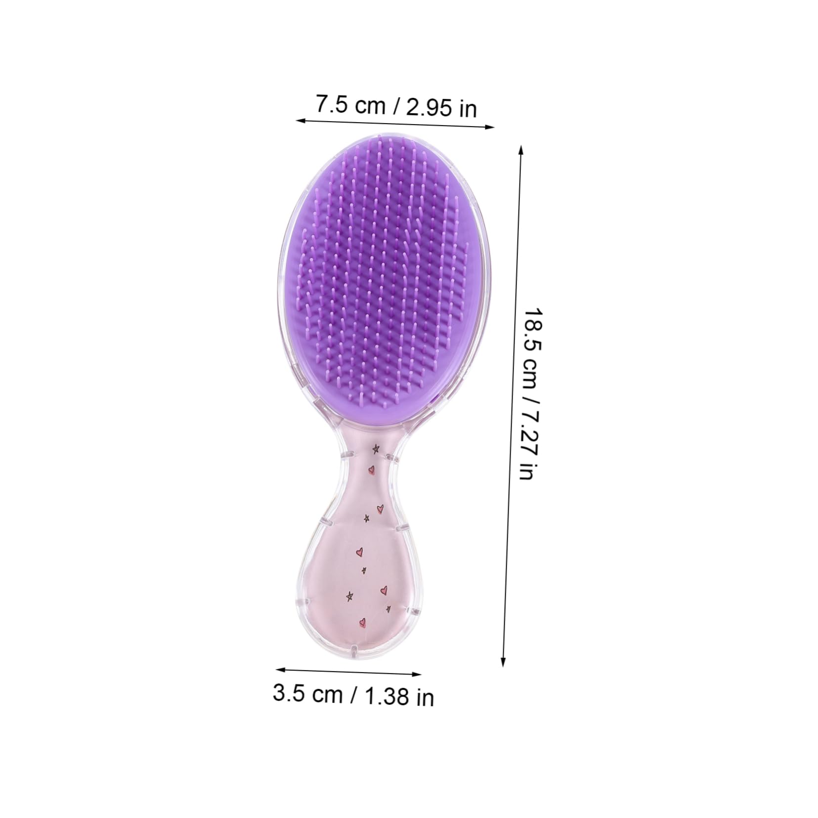 FRCOLOR 10 Piezas Peine ovalado de dibujos animados cepillo para cabello rizado cepillo de pelo lindo viajar escobilla hair cepillo desenredante cepillo de viaje para pelo mojado Púrpura