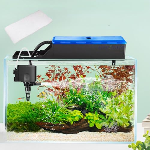 Image of VAYINATO BL-1880F Aquarium Top Filter | 25W Powerful Water Pump | 880L /H Flow Rate | Suitable for 30~60cm Fish Tanks | Multi-Layer Filtration System with Free 1 Feet Sponge | Quiet & Efficient Filter