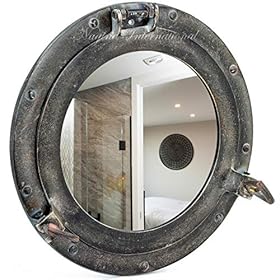 Nagina International Aluminum Porthole Mirror 15" - Nautical Wall Décor 51rP4D1GMIL. SS280