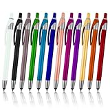 Stylus for Touch Screens Pen with Ball Point Pen,for Universal Touch Screen Devices, for Phones, Ipads,Tablets, iPhone, Samsung Galaxy etc,Assorted Colors (12 Pack)