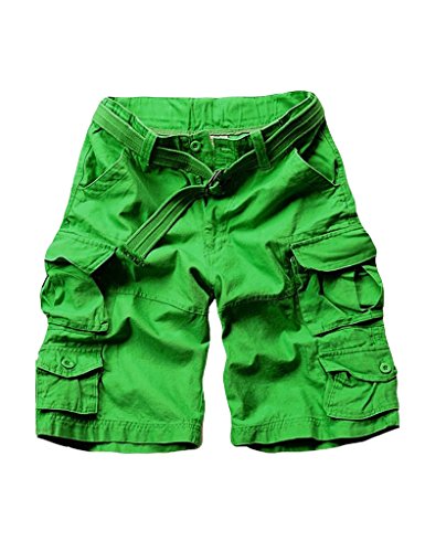 Pantalones cortos de deporte y cargo Legou con multibolsillos elásticos de ocio