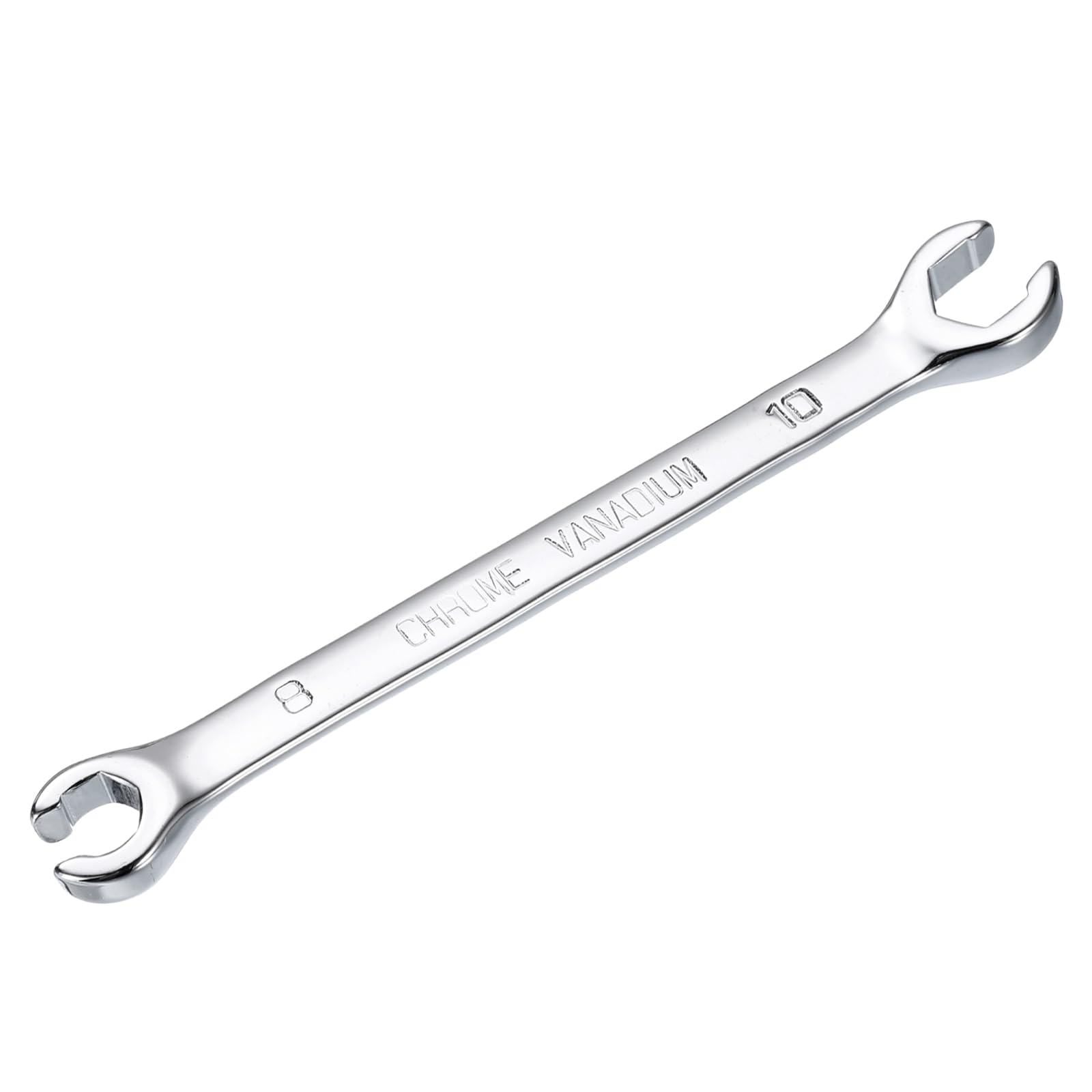 Clé à écrou évasé JRSDRIVE 8x10mm - Tête Hexagonale, CRV, Finition Miroir, 15° Offset