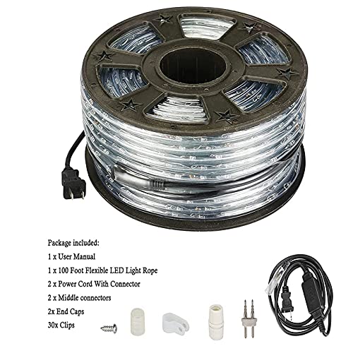 image for Tuanchuanrp 100Ft LED Rope Lights Outdoor, Rope Lights for Outside, 11