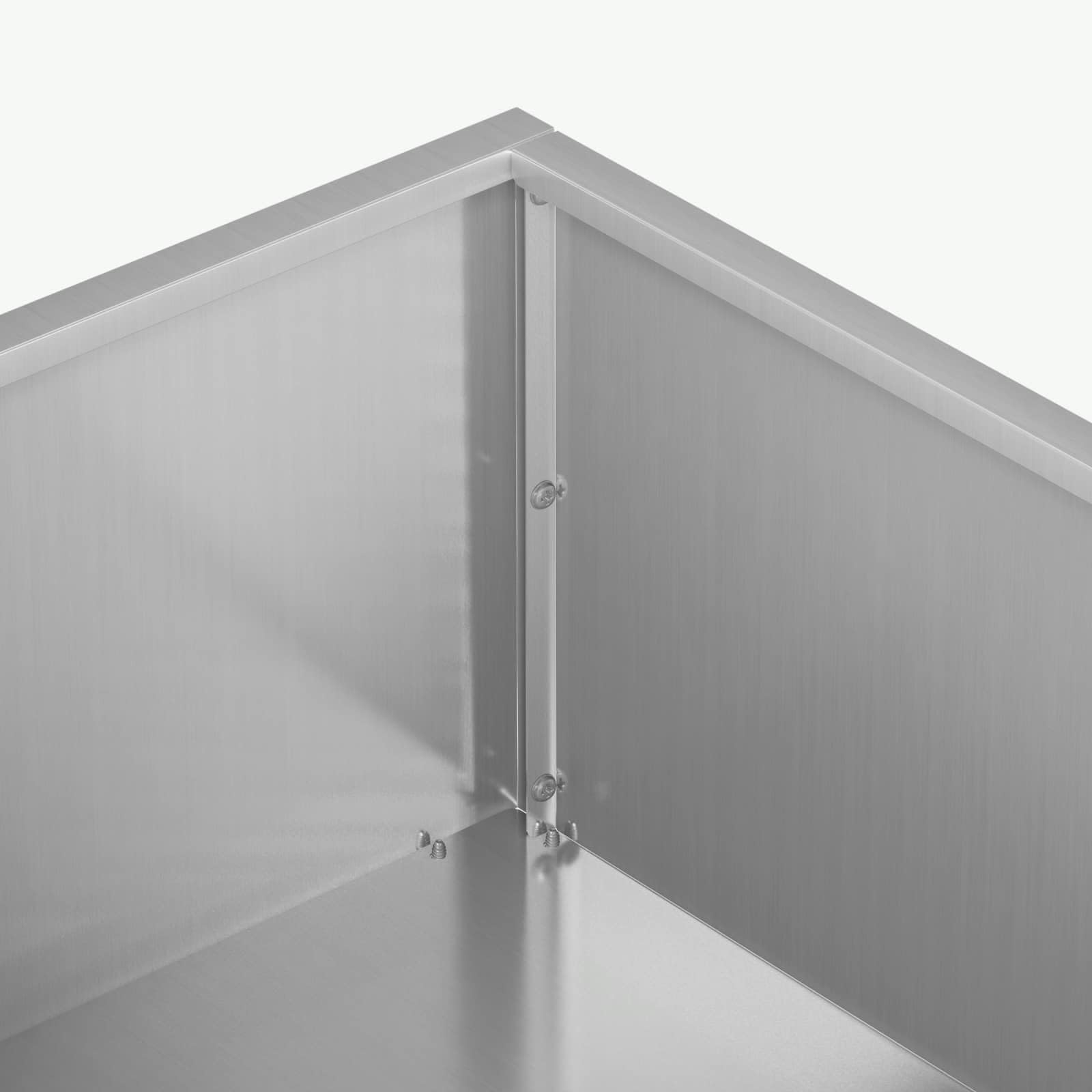 Hothingwell Sadzarka na kwiaty 2 sztuki srebrna stal 100 x 100 x 20 cm