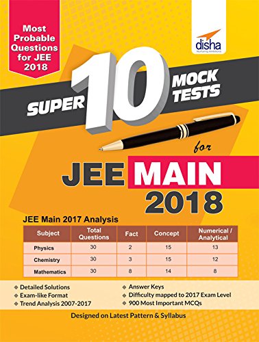 Super 10 Mock Tests for JEE Main 2018 eBook : Disha Experts: Amazon.in ...
