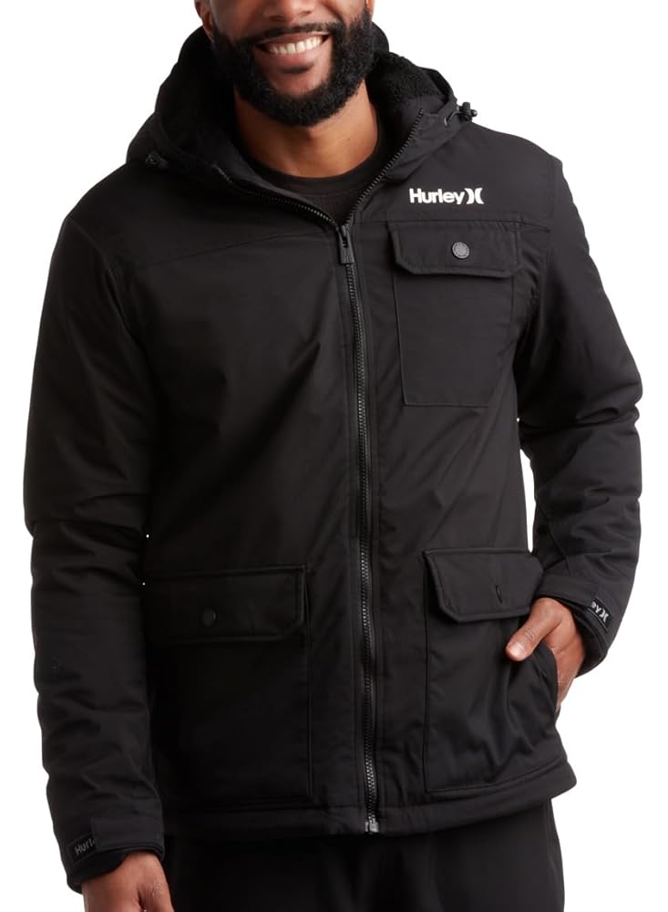 Amazon.com: Hurley Men's Winter Jacket - Warm Sherpa Lined