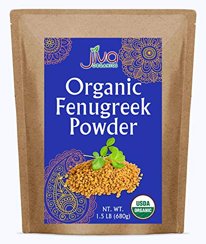 Jiva Organic Fenugreek Powder 1.5LB Bulk Bag - Non-GMO (Methi Powder, Fenogreco)