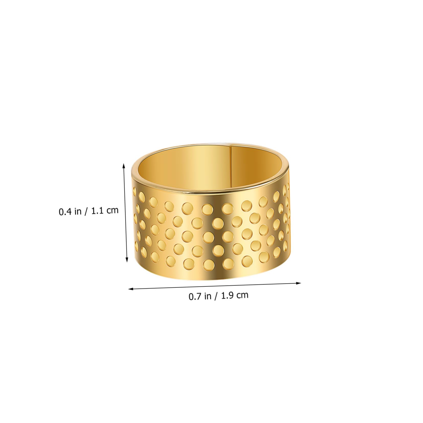 HOMSFOU Metal Sewing Thimble Needle Shield Fingertip Protector for Hand Embroidery Craft Projects