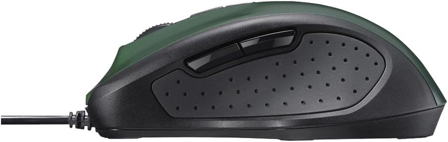 BUFFALO BSMBU308GR Wired BlueLED Silent 5-Button Mouse, Green