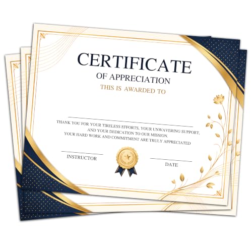 Image of Certificate of Appreciation -25pcs, Certificates of Recognition-A33
