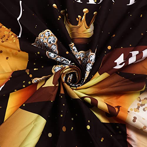 Ofila Round 18Th Birthday Backdrop Cover 7X7Ft Sparkling Diamond Black And Gold Birthday Backdrop For Boys Girls Happy 18Th Birthday Decorations Banner Photograph Background #TOP4