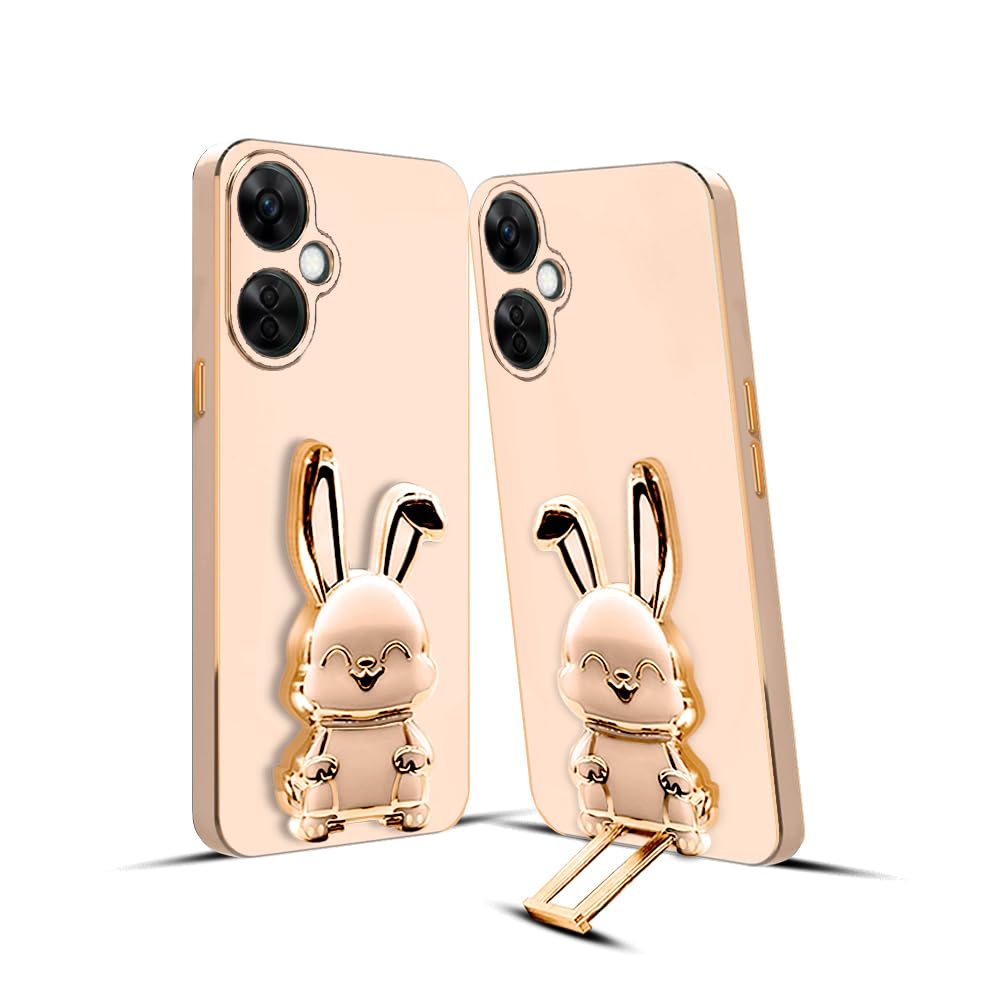 KARWAN®️ 3D Bunny with Folding Stand Back Cover Case Compatible for OnePlus Nord CE 3 Lite 5G | Slim electroplated case | Stand case | Soft TPU | Space Astro Theme |Camera Protection-Pink (B0CGNVTW11) Amazon Price History, Amazon Price Tracker