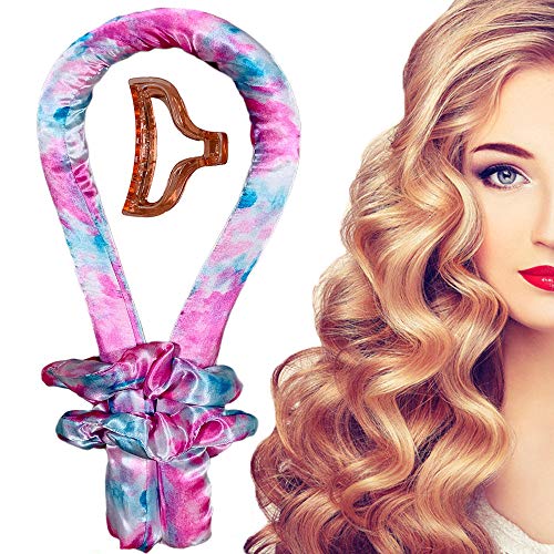 Heatless Hair Curlers for Long Hair,No Heat Hair Rollers,Heatless Curling Rod Headband Silk,Heatless Curls Curling Ribbon Lazy Curler Hair Styling Rollers Tools for Women Girls (Tie dye)