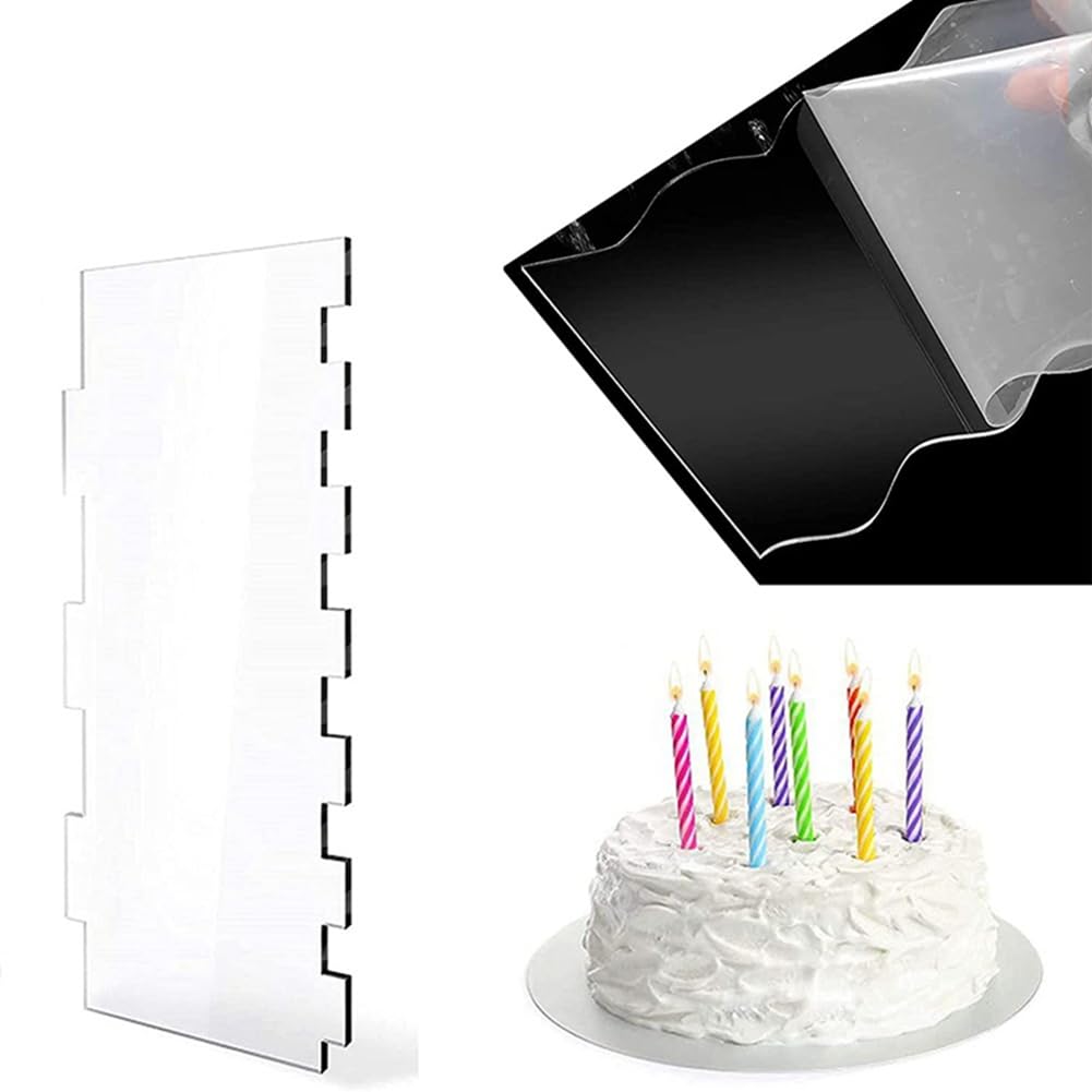 Set di 3 raschietti per glassa, pettini di plastica per cucina, casa