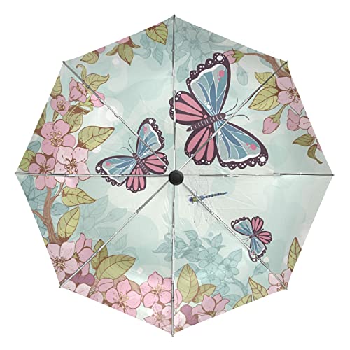 Parapluie de voyage pliant pour femmes résistant aux tempêtes et au soleil