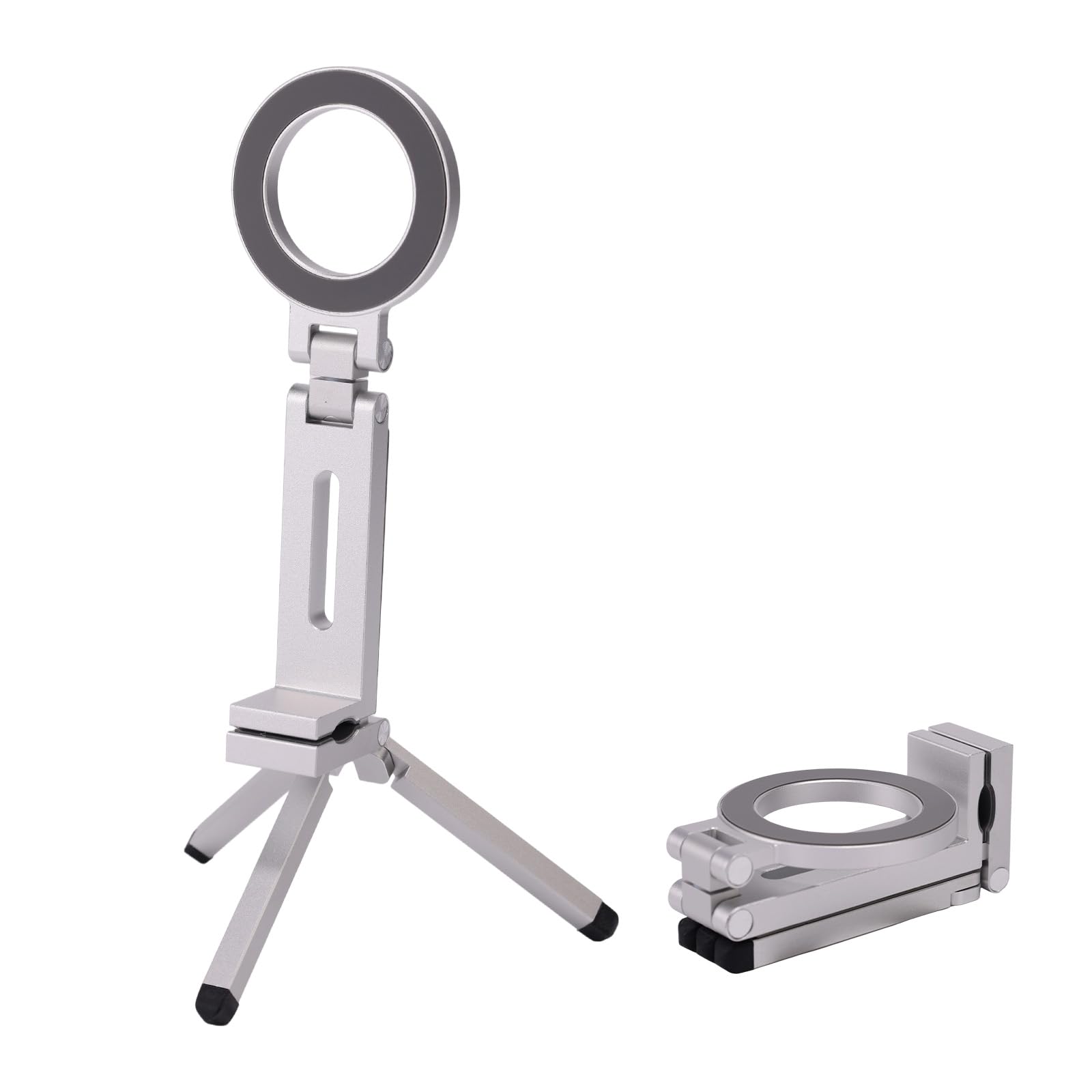 Foldable Magnetic Phone Tripod Multifunctional Aluminum Alloy Mini Cell Phone Tripod Stand Mount Portable Strong Magnetic Holder Accessory