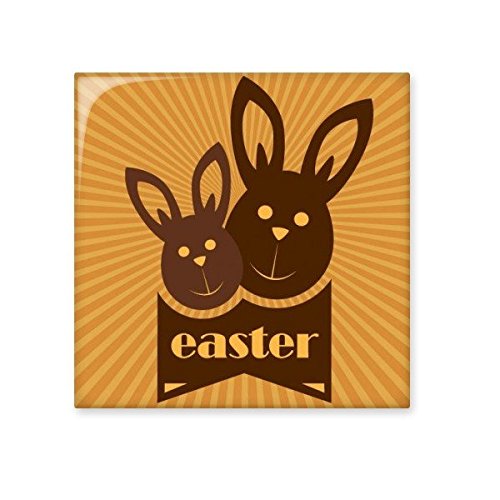 Carreaux de céramique bisque illustration lapin de Pâques