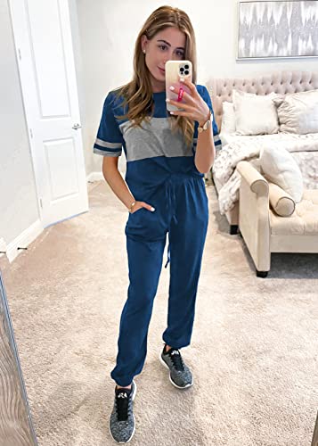 PRETTYGARDEN Women's Two Piece Sets 2025 Summer Spring Jogger Pants Travel Vacation Lounge Outfits Airplane Matching Clothes