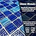 LSDECO 5 Sheets Glass Mosaic Tiles Backsplash, Pool Tiles, 12