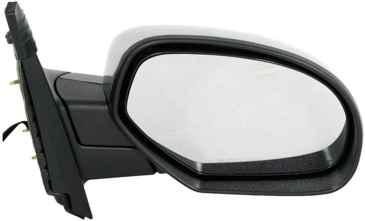 Power Mirror Heated Manual Folding Chrome Right Passenger Side For 2007-2013 Chevrolet Silverado / 2007-2014 Suburban Avalanche Sierra Tahoe Yukon Direct Replacement 25776088