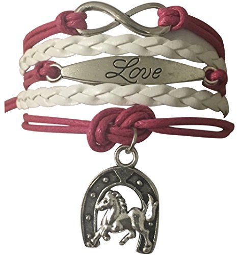 Infinity Collection Horse Charm Bracelet, Horse Lovers Equestrian Jewelry for Women