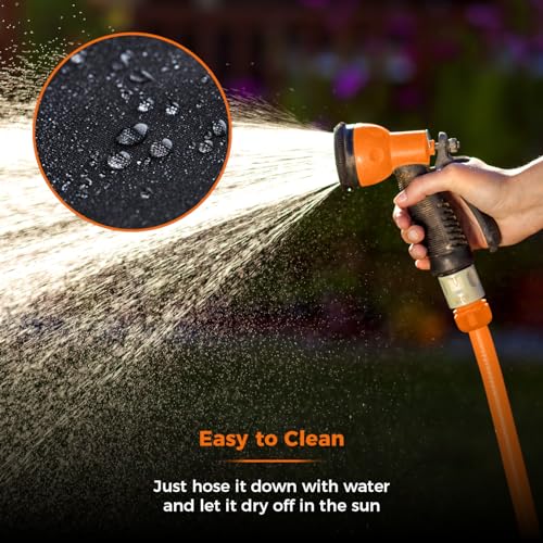 Tower Feuerschalenabdeckung - Strapazierfähige, wasserdichte & Winddichte Outdoor-Holzkohlegrill-Abdeckung, UV-beständig, Schwarz (H63 x B67 x T60cm)