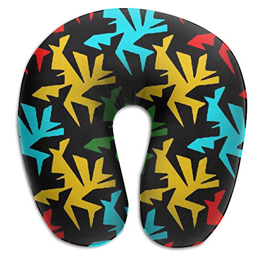 XCNGG Forma de Hoja de Color Funda de Almohada para el Cuello en Forma de U Espuma viscoelástica, Almohada de Descanso de Viaje única Dolor, Transpirable Suave Cómodo Ajustable