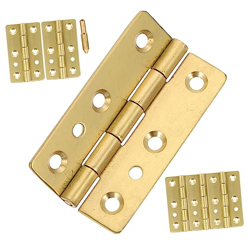 HOMOCONO 6pcs Box Piano Hinge Furniture Hinges Butt Hinges for Cabinet Doors Decorative Hinges Mini Hinges Butt Hinges Heavy Duty Door Hinge Flush Hinges 180 Degree Hinge Golden Copper