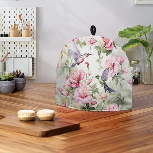 Image of Hummingbird Tea Cosy for Teapot Floral Tea Cosy for Teapot Thick Home Decorative Kettle Kitchen Dust Cover Kitchen Accessory