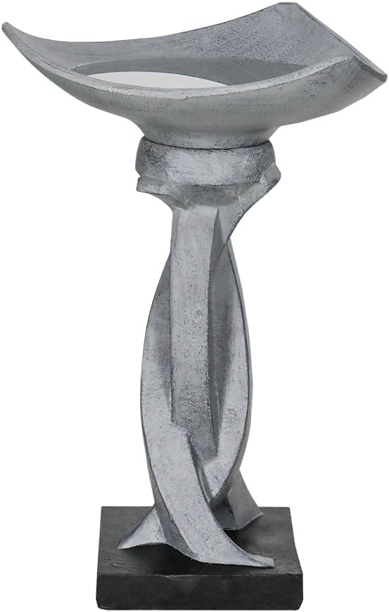 SKYFIRE 22.8”Tall Bird Baths for Garden - Concrete Modern Outdoor Standing Birdbath, Decoration Yard Statue for Garden, Patio, Backyard, Lawn -14.5”Dia X 22.8”H Contemporary Birdbaths with Pedestal
