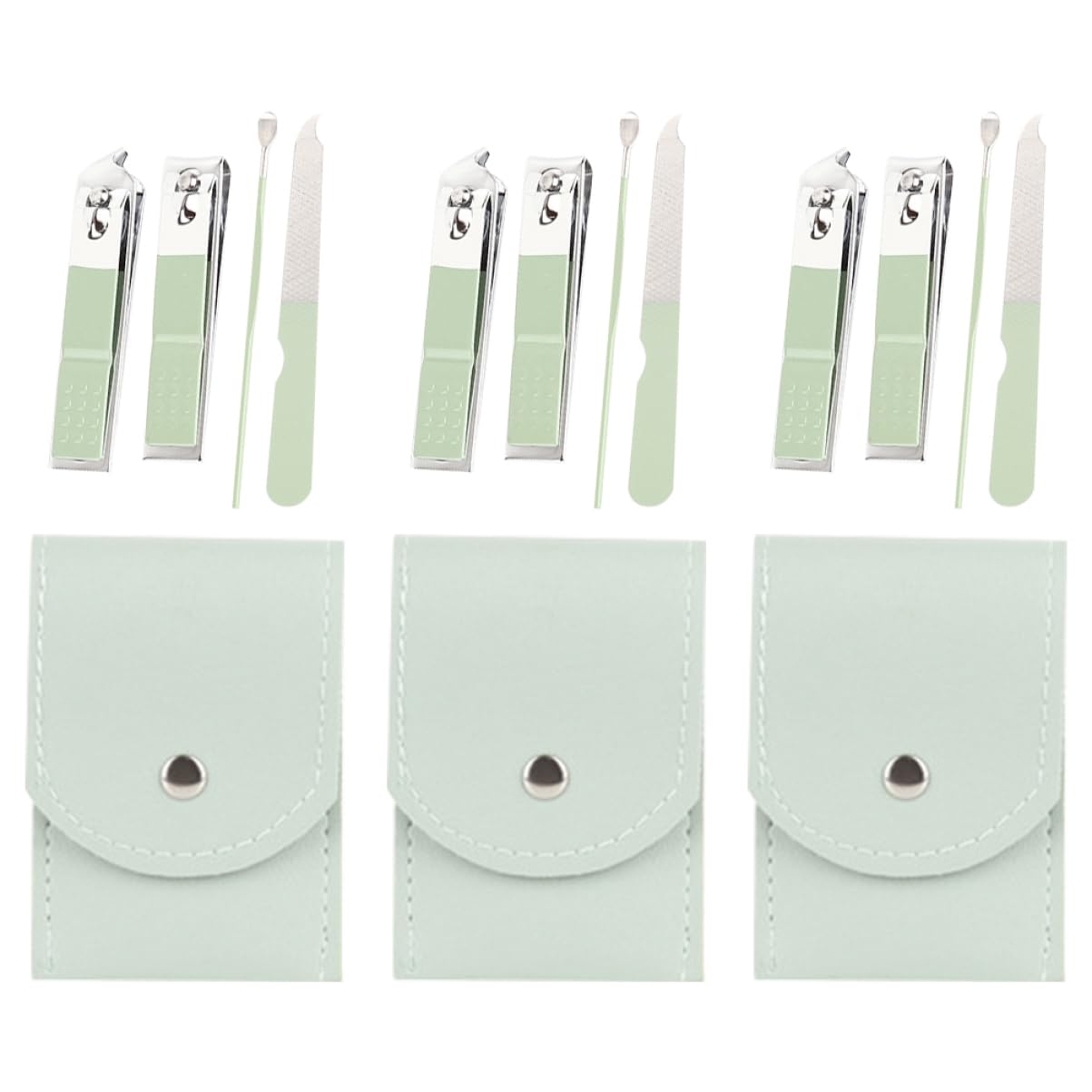 PACKOVE 3Set Professional Nail Kit Portable Tool Set with Carbon Steel Clippers for Easy Removal and Nail Care for Home Manicure and Grooming