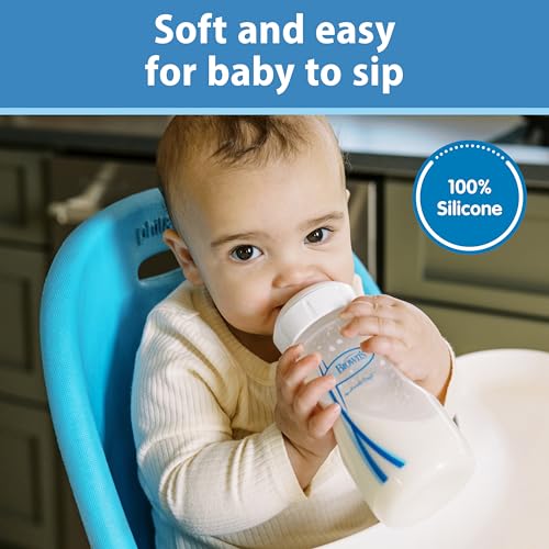 Image of Dr. Brown's Options+ Wide-Neck Baby Bottle Silicone Sippy Spout,6m+,2 Count (Pack of 12)