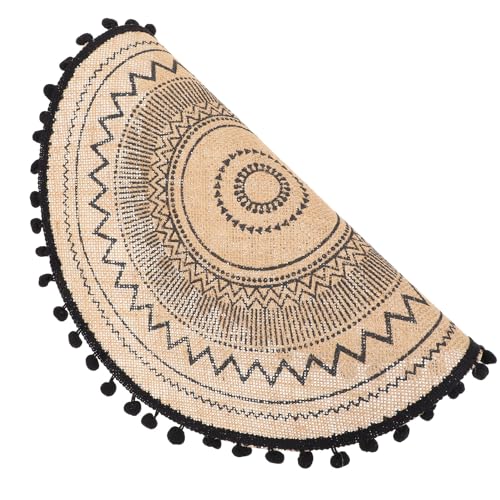 FIXOSHEE Mantel Individual de Yute de 40 CM para Mesa de Comedor y Cafeterías Protección contra Calor y Diseño Creativo