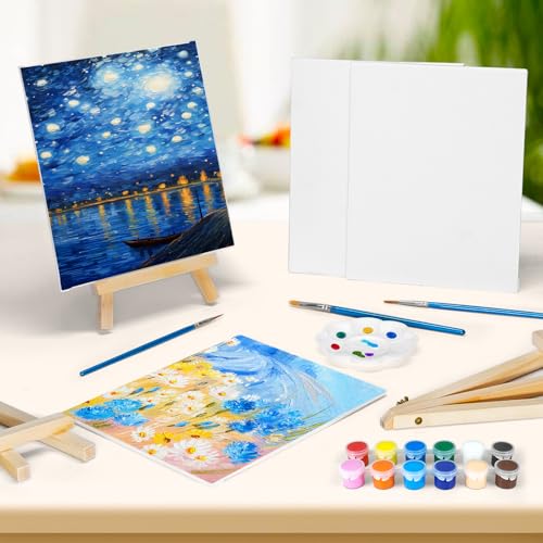 image for pomaylor 2 Pack 8 * 10In Canvas Boards for Painting, Art Canvas for Dr