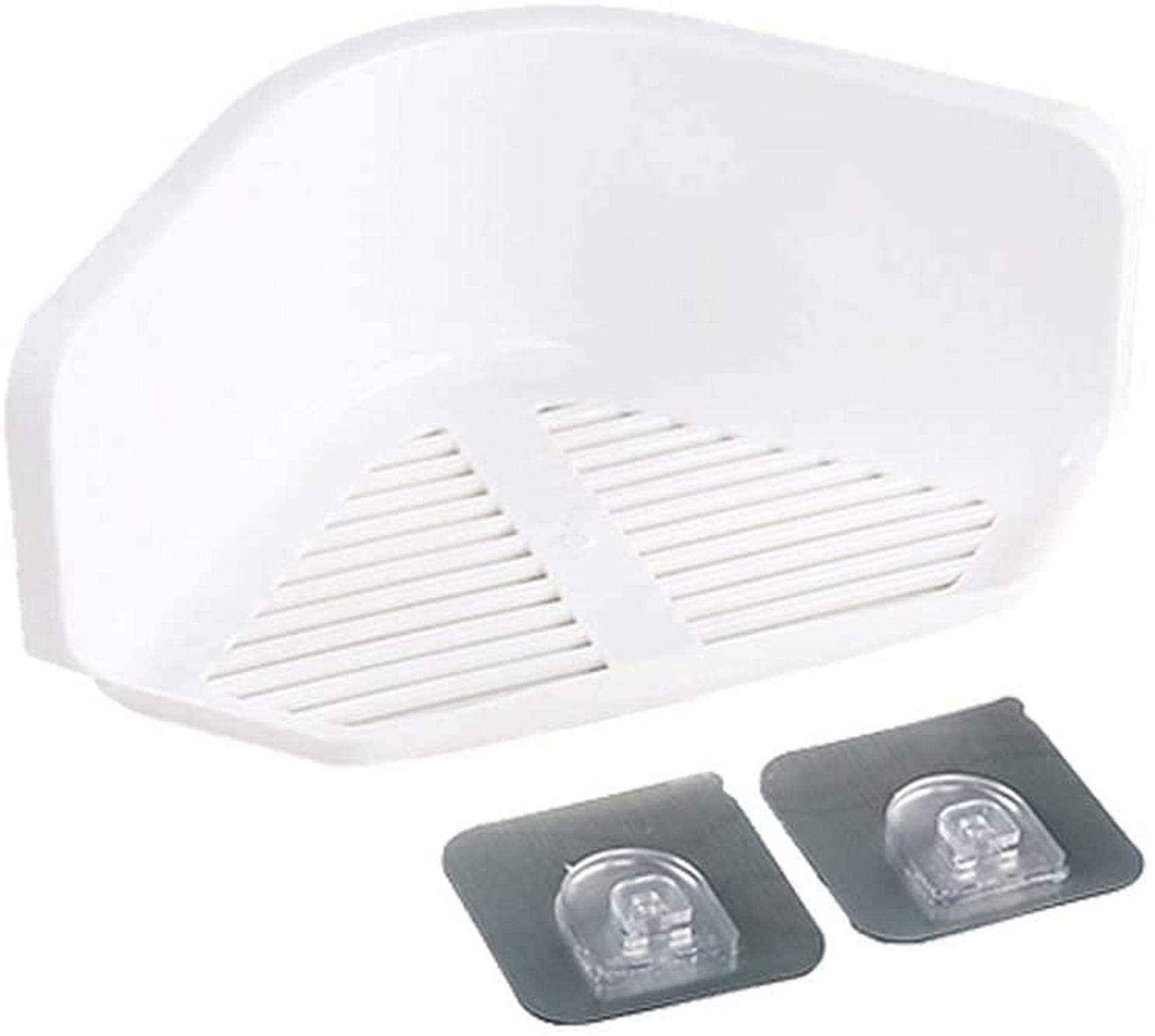 No Drilling Bathroom Shelf Wall Mounted Hotel Shower Caddy Organizer Holder Home Toilet Rack Plastic Kitchen Storage Basket