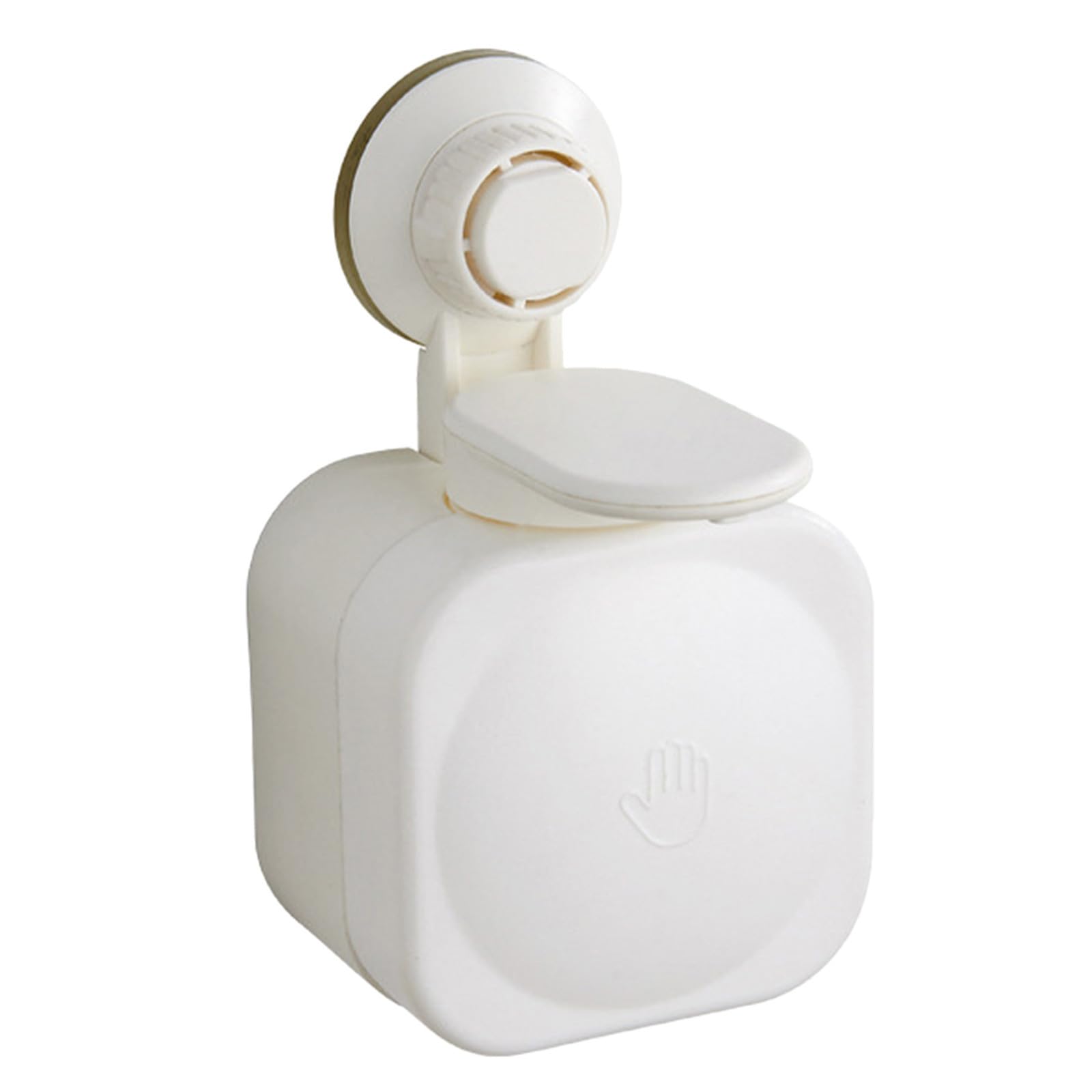 Dispensador de Jabón Fácil de Presionar para Baño Ventosa Abs Blanco Adecuado para Champú y Gel de Ducha en Escuelas y Restaurantes