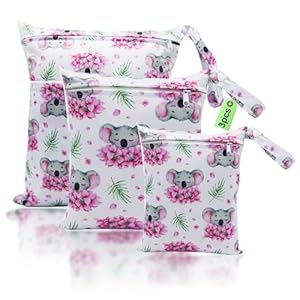 Yoirzit Windeltasche Nasstasche 3 Stück Wetbag