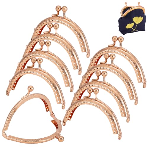 PH PandaHall 10pcs Purse Clasp Frame, Wallet Bag Kiss Clasp