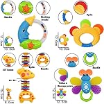 Baby Toys 0-6 Months Infant Toys 0-3 Months Infant Rattles Baby Rattle Teether Toy Set with Storage Box Musical rattles for Newborn Boy Girl Gifts Set with Baby's First Rattle Teether (11pcs) - Image 6