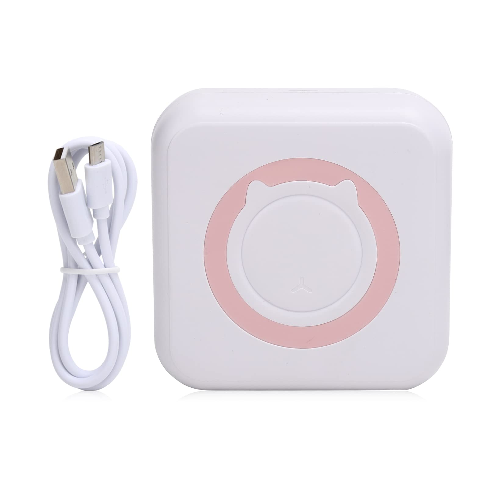 Stampante Tascabile Mini, Stampante Bletooth Wireless Senza Inchiostro Stampante per Domande Errate per Studenti per Etichette Fotografiche Memo (Rosa)