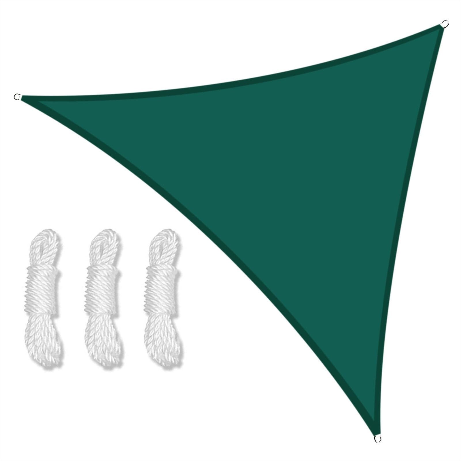 CLoxks 5x5x5/2x2x2M Impermeabile Sun Shelter Triangolo Parasole Protezione Outdoor Baldacchino Giardino Patio Piscina Ombra Vela Tendalino Ombra Panno (Color : Groen, Size : 300x300x300CM)