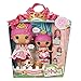 Lalaloopsy 580738C3, Sew Royal Princess Party-Crumpets & Teacup Hearts-con 4 Bambole e 3 Animali-Include Tiara, Poster e playset da Castello-Sviluppa la Fantasia-età: dai 3 Anni in su, Multicolore